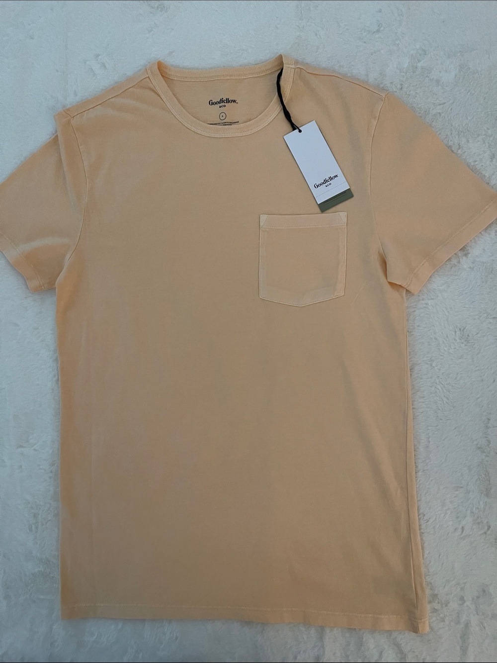 Goodfellow & Co Men's Peach Short-Sleeve Pocket Tee SZ S
